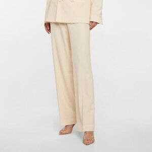 Jean Paul Gaultier x Lotta Volkova Low Rise Wool Trouser in Ecru Size 8
